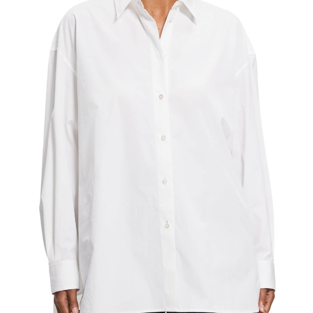 NWT Theory button down white shirt